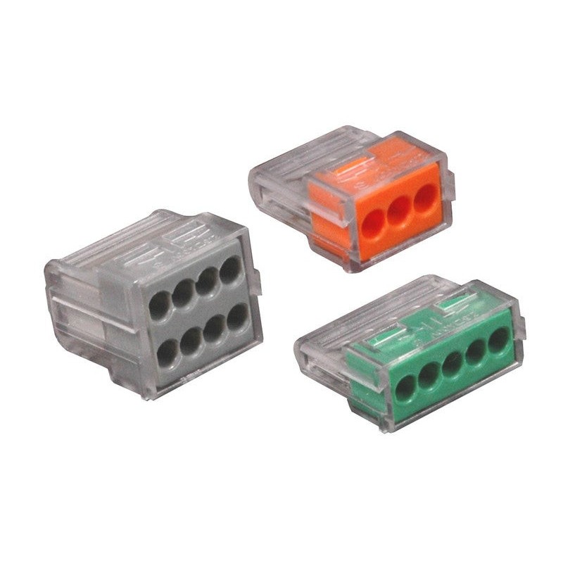 Lot de 20 Bornes Automatiques 25MmÂ² MmÂ² 3 5 Et 8 Entrées Pour Rigide Lexman