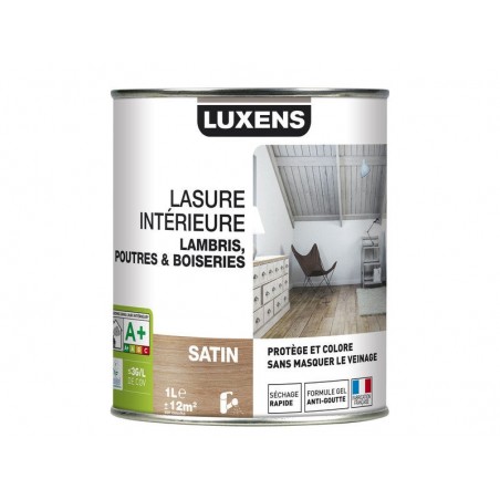 Lasure intérieure poutre et lambris blanc 1 L