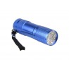 Torche à choc 9 led 45Lm en alu et bleu