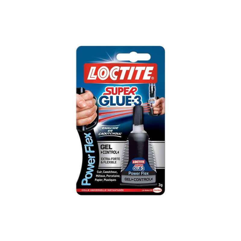 Colle Glue Gel Super Glue 3 Power Flex Loctite