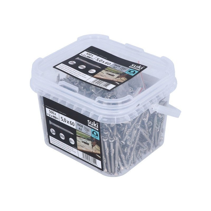 500 vis terrasse inox tÃªte fraisÃ©e SUKI Diam. 5 x 60 mm