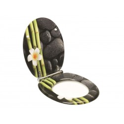 Abattant déclipsable avec frein de chute bois moulé plaqué ZEN orchidée