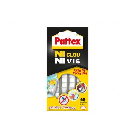 Lot de 65 Pastilles Adhésives Pattex Ni Clou Ni Vis