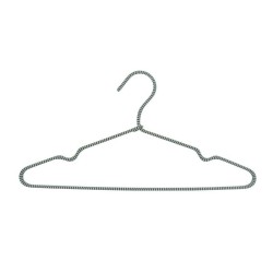 Lot de 4 cintres métal gris H.20.5 x l.40 x P.1.6 cm