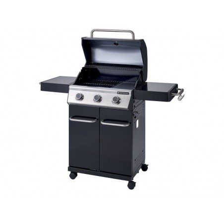 Barbecue à gaz 3 bruleurs - 142 x 55 x 114 cm - Kenton noir