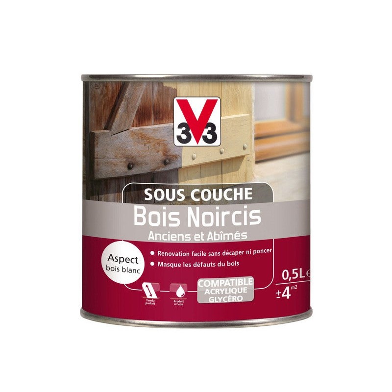 Sous-Couche Lasure Bois Intérieur Et Extérieur Bois Noircis V33